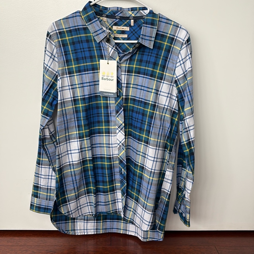 Barbour Coastal Collection Women’s Plaid Shirt – Size US 8 (UK 12)